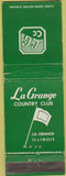 Matchbook Cover - La Grange Country Club IL golf