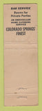 Matchbook Cover - Swiss Chalet Colorado Springs WORN