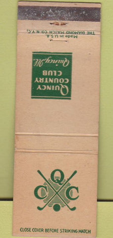 Matchbook Cover - Quincy Country Club IL golf WEAR