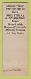 Matchbook Cover - Valverde Wood Box Company Coal
