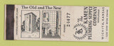 Matchbook Cover - Kamen Plumbing Supply Wichita KS