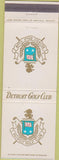 Matchbook Cover - Detroit Golf Club MI
