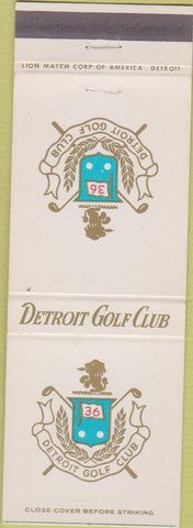 Matchbook Cover - Detroit Golf Club MI