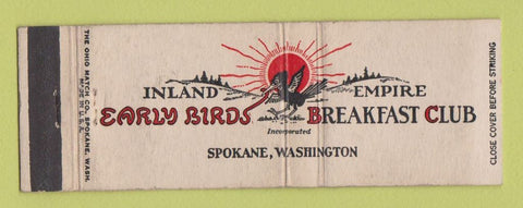 Matchbook Cover - Inalnd Empire Breakfast Club Spokane WA WEAR