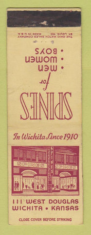 Matchbook Cover - Spines Clothes Wichita KS WEAR
