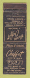Matchbook Cover - Cheffet Opticians Optical New Britain CT WEAR