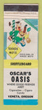 Matchbook Cover - Oscar's Oasis Veneta OR WORN