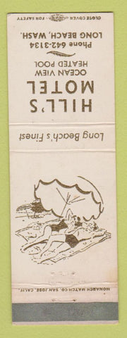 Matchbook Cover - Hill's Motel Long Beach WA