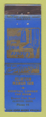 Matchbook Cover - Clinton Manor Inn CT WEAR