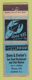 Matchbook Cover - Dave & Evelyn's Restaurant Belmar NJ WEAR