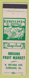 Matchbook Cover - Indiana Fruit Market Kankakee IL WORN