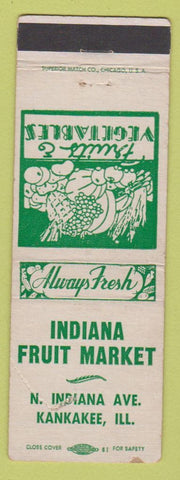 Matchbook Cover - Indiana Fruit Market Kankakee IL WORN