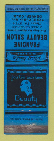 Matchbook Cover - Francine Beauty Salon Denver Colorado Colfax WEAR