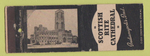 Matchbook Cover - Scottish Rite Cathedral Indianapolis IN WEAR