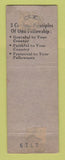Matchbook Cover - Odd Fellows Rebekahs Pittsburgh PA RED