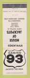 Matchbook Cover - Casino 93 Jackpot NV