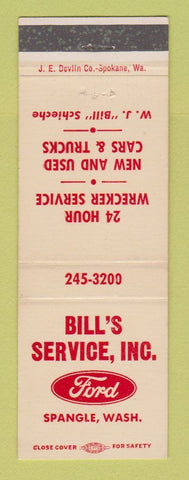 Matchbook Cover - Bill's Ford Spangle WA