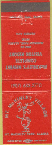 Matchbook Cover - Mt McKinley Village Park AK