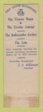 Matchbook Cover - Hotel Ambassador New York City