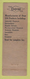Matchbook Cover - Dow Chemicals Midland MI WEAR