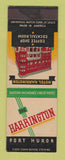 Matchbook Cover - Harrington Hotel Port Huron MI WEAR