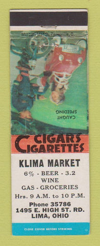 Matchbook Cover - Klima Market Lima OH