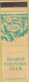 Matchbook Cover - Diablo Country Club Diablo CA