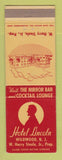 Matchbook Cover - Hotel Lincoln Wildwood NJ