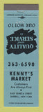 Matchbook Cover - Kenny's Market Grocery Sherrill NY