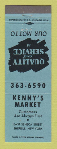 Matchbook Cover - Kenny's Market Grocery Sherrill NY