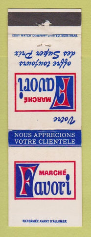 Matchbook Cover - Marche Favori QC WEAR