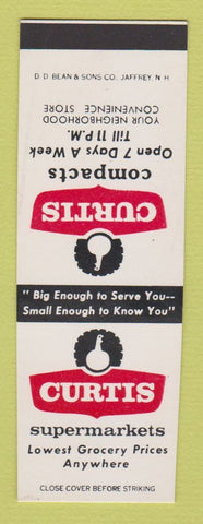 Matchbook Cover - Curtis Supermarkets Grocery SAMPLE