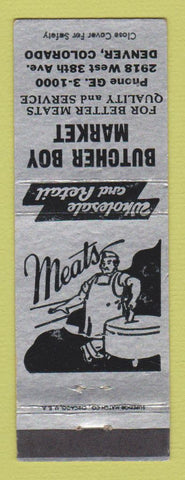 Matchbook Cover - Butcher Boy Market Denver Colorado