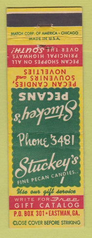 Matchbook Cover - Stuckey's Pecan Candy Eastman GA