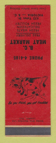 Matchbook Cover - BC Meat Market Victoria BC