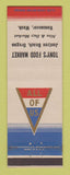 Matchbook Cover - Tony's Food Market Vancouver WA Jantzen Beach OR WWII