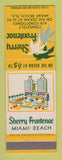 Matchbook Cover - Sherry Frontenac Hotel Miami Beach FL WEAR