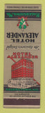 Matchbook Cover - Hotel Alexander Hagerstown MD WEAR