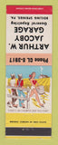 Matchbook Cover - Arthur Jacoby Garage Boiling Springs PA hillbilly