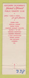 Matchbook Cover - Diamond Bar Country Club CA