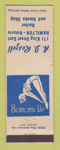 Matchbook Cover - AI Roszell Barber Shop Hamilton ON Girlie