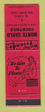 Matchbook Cover - Monte Carlo Cocktails Bar Old River CA girlie