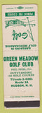 Matchbook Cover - Green Meadow Golf Club Hudson NH