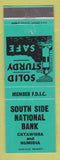 Matchbook Cover - South Side National Bank Natawissa Numidia PA