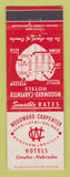 Matchbook Cover - Woodward Carpenter Hotels Omaha NE