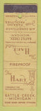 Matchbook Cover - Hart Hotel Battle Creek MI WEAR