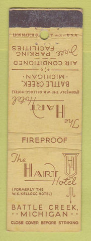 Matchbook Cover - Hart Hotel Battle Creek MI WEAR