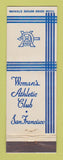 Matchbook Cover - Woman's Athletic Club San Francisco CA
