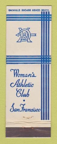 Matchbook Cover - Woman's Athletic Club San Francisco CA