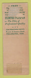 Matchbook Cover - Filmpro Camera Film Philadelphia PA WEAR
